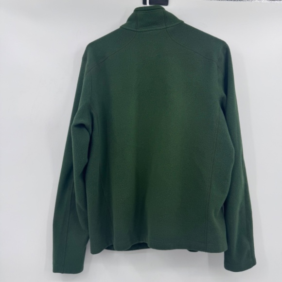 LL Bean Sweater Men Medium Green Fleece Slightly Fitted Full Zip Jacket Outdoors - Picture 3 of 8